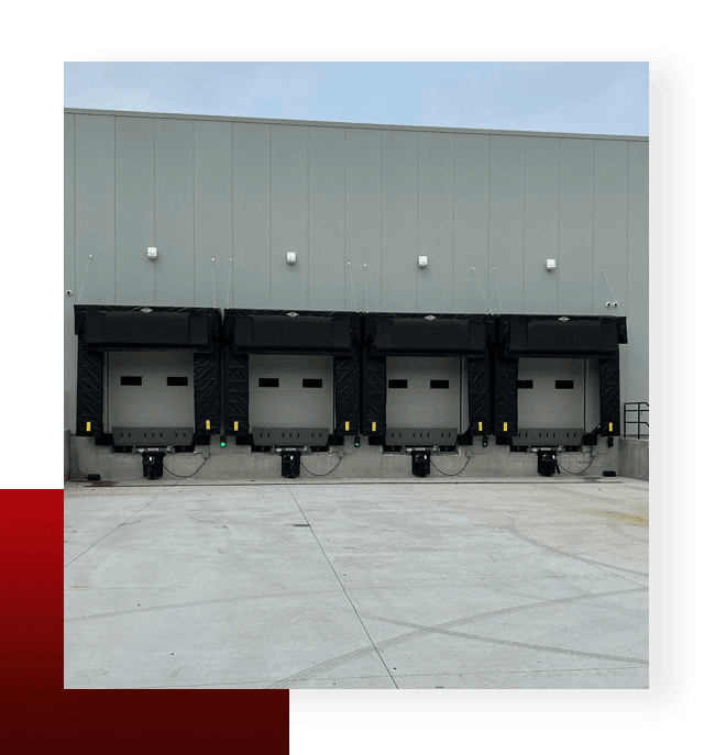 Loading Dock of a New Commercial Warehouse Building